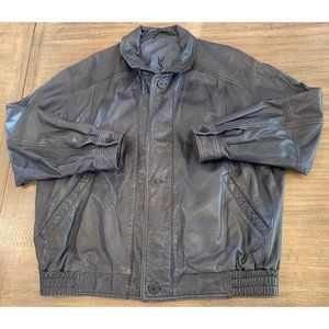 Vintage YSL Mens Nappa Lamb Soft Leather Jacket Yves Saint Laurent Size 27 Large